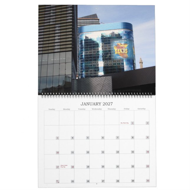 Las Vegas 2011 Calendar (Jan 2027)
