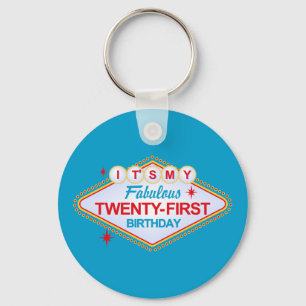 Las Vegas 21st Birthday Key Ring