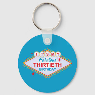 Las Vegas 30th Birthday Key Ring