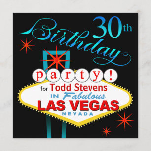Las Vegas 30th Birthday Party Invitation