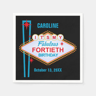 Las Vegas 40th Birthday Napkin