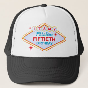Las Vegas 50th Birthday Trucker Hat