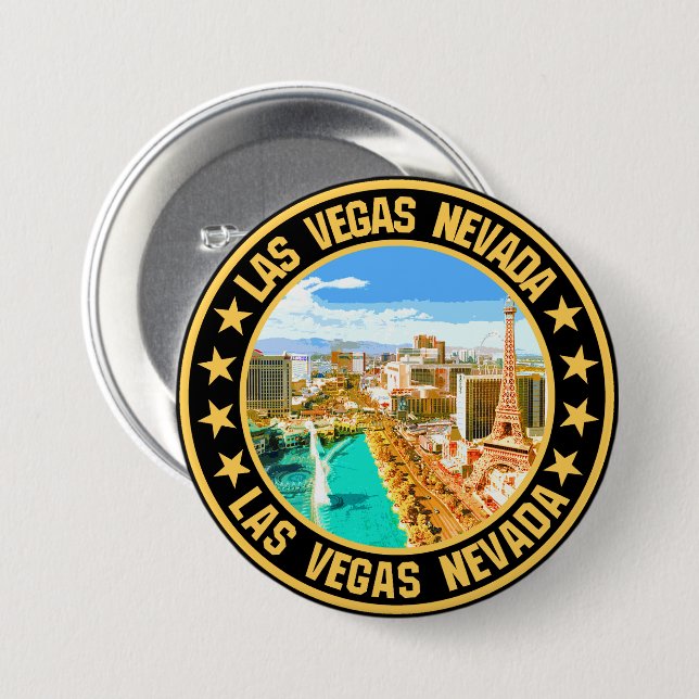 Las vegas                                          7.5 cm round badge (Front & Back)