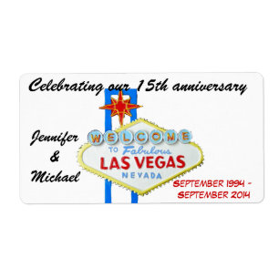 Las Vegas Anniversary Wine Labels