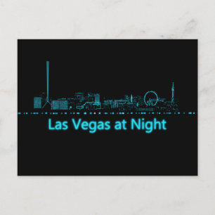 Las Vegas at Night Postcard