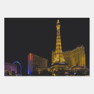 Las Vegas at night  Skyline   Wrapping Paper Sheet