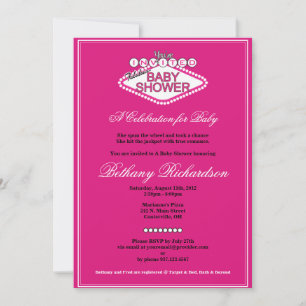 Las Vegas Baby Girl Shower Invitation