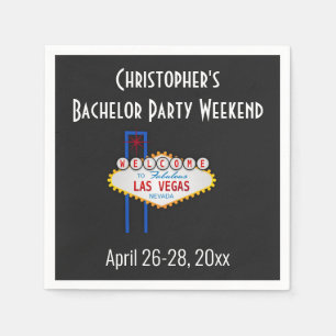 Las Vegas Bachelor Party Guys Weekend Napkin