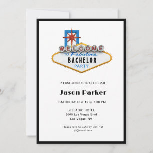 Las Vegas Bachelor Party  Invitation