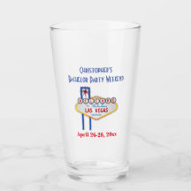 Las Vegas Bachelor Party Trip Favour Beer Pint