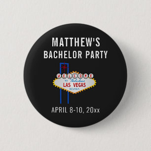 Las Vegas Bachelor Party Wedding Trip Favor 6 Cm Round Badge