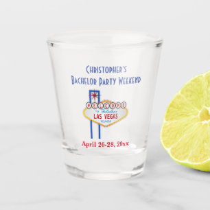Las Vegas Bachelor Party Weekend Trip Favour Shot Glass