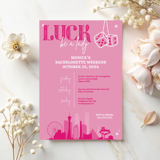 Las Vegas Bachelorette Invitation and Itinerary