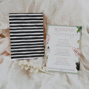 Las Vegas Bachelorette Itinerary Invitation