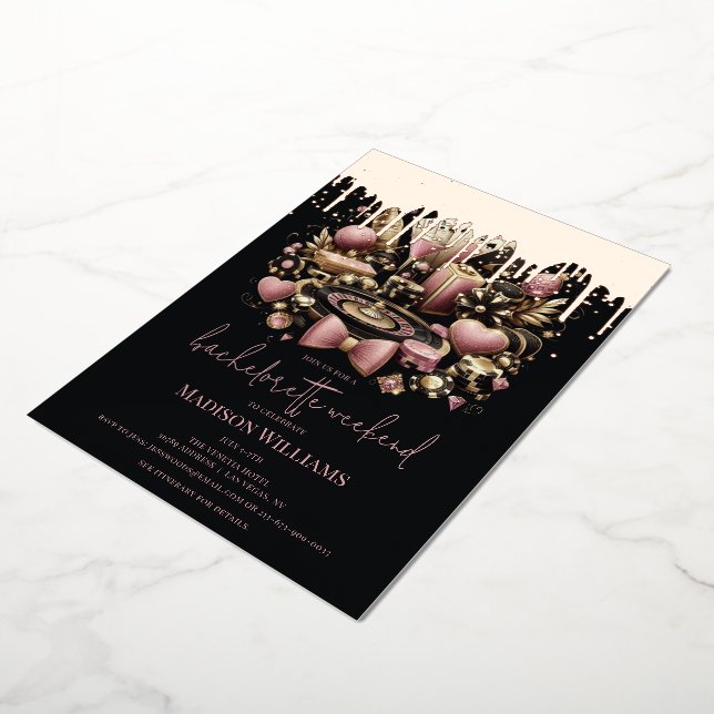 Las Vegas Bachelorette Luxury Black Pink Gold (Rotated)