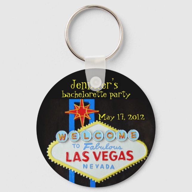 Las Vegas Bachelorette Party Favour Key Ring (Front)
