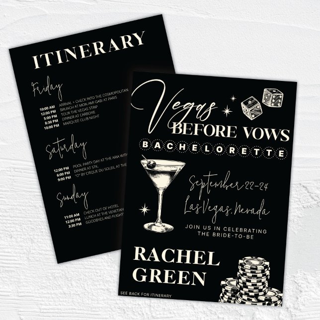Las Vegas Bachelorette Party Invitation Itinerary (Creator Uploaded)