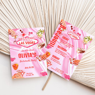 Las Vegas Bachelorette Party Poker Itinerary Invitation