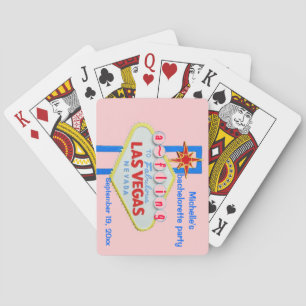 Las Vegas Bachelorette Pink Final Fling Sign Playi Playing Cards