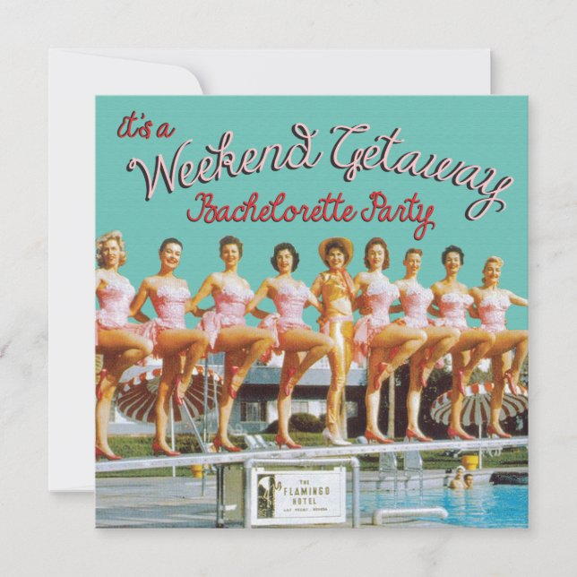 Las Vegas Bachelorette Weekend Getaway Invitations (Front)