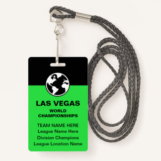 Las Vegas Billiards Championship Bulk Team Badges ID Badge