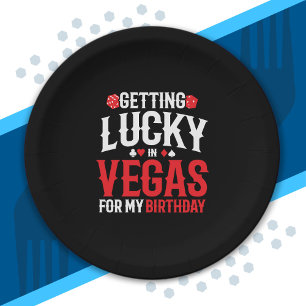 Las Vegas Birthday - Getting Lucky in Vegas Paper Plate