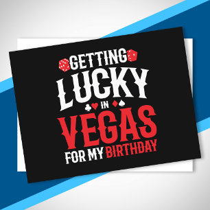 Las Vegas Birthday - Getting Lucky in Vegas Postcard