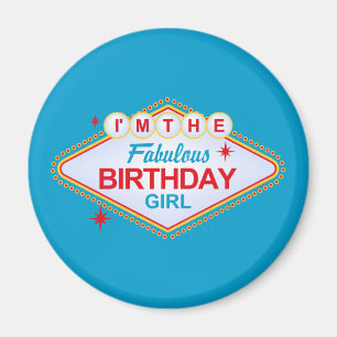 Las Vegas Birthday Girl Magnet