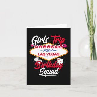 Las Vegas Birthday Girls Trip Vegas Birthday Squad Card