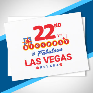 Las Vegas Birthday Party - 22nd Birthday In Vegas Postcard
