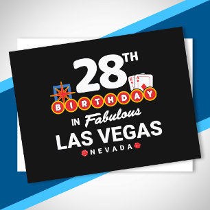 Las Vegas Birthday Party - 28th Birthday In Vegas Postcard