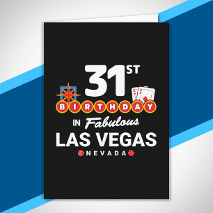 Las Vegas Birthday Party - 31st Birthday In Vegas Card