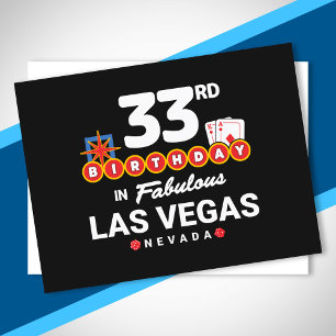 Las Vegas Birthday Party - 33rd Birthday In Vegas Postcard