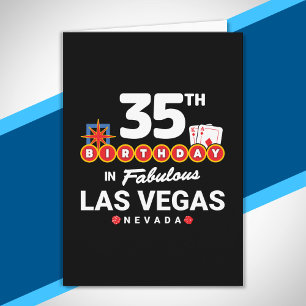 Las Vegas Birthday Party - 35th Birthday In Vegas Card