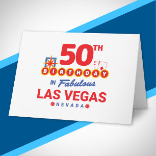 Las Vegas Birthday Party - 50th Birthday In Vegas Card