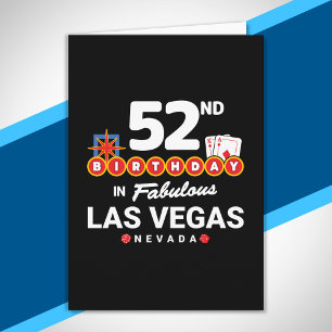 Las Vegas Birthday Party - 52nd Birthday In Vegas Card
