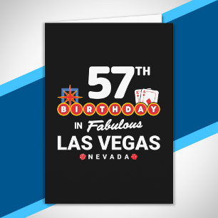Las Vegas Birthday Party - 57th Birthday In Vegas Card