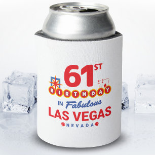 Las Vegas Birthday Party - 61st Birthday In Vegas Can Cooler