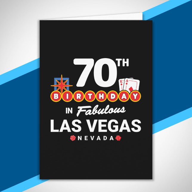 Las Vegas Birthday Party - 70th Birthday In Vegas Card (Creator Uploaded)