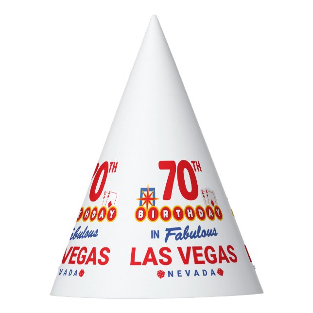 Las Vegas Birthday Party - 70th Birthday In Vegas Hat (Front)