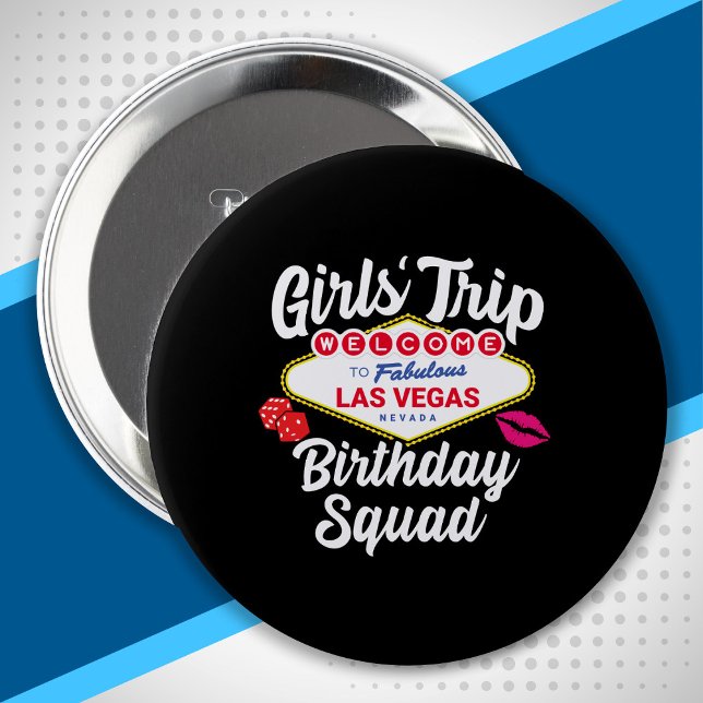 Las Vegas Birthday Party - Girls Trip Bday Squad 10 Cm Round Badge (Creator Uploaded)