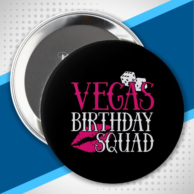 Las Vegas Birthday Party Group Gift Vegas Squad 10 Cm Round Badge (Creator Uploaded)