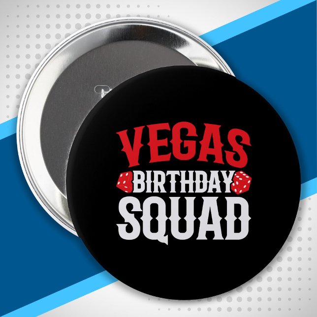 Las Vegas Birthday Party - Matching Vegas Squad 10 Cm Round Badge (Creator Uploaded)