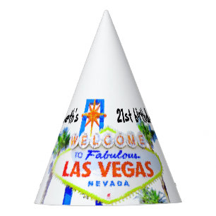 Las Vegas Birthday Party personalised Party Hat