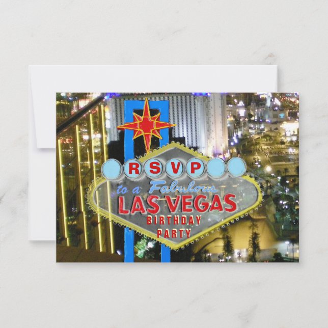 Las Vegas Birthday Party RSVP (Front)