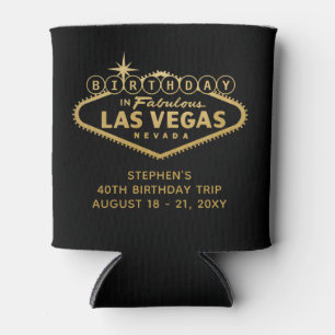 Las Vegas Birthday Party Trip Personalised Favour  Can Cooler