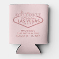 Las Vegas Birthday Trip Pink Personalised Favour
