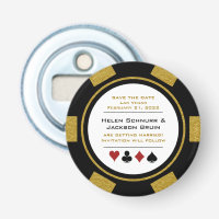 Las Vegas Black Gold Poker Chip Save The Date