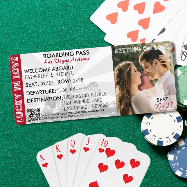 Las Vegas Boarding Pass QR Code Wedding Ticket (Creator Uploaded)