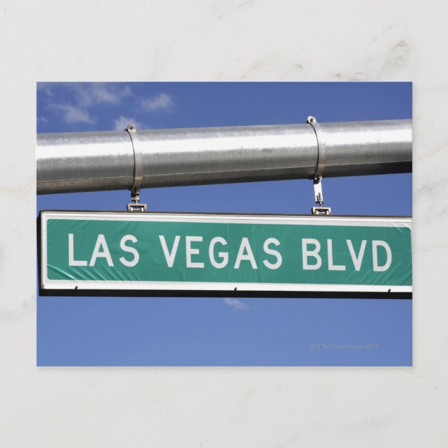 Las Vegas Boulevard street sign - The Strip Postcard (Front)
